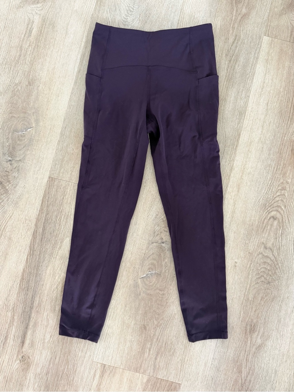 Zella Studio Luxe High Waist Pocket 7/8 Leggings Deep Purple/Purple Nebula